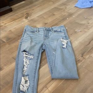 Skinny ripped jeans